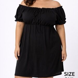 Elegant Black Off-Shoulder Dress